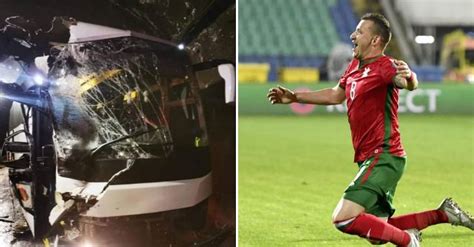 B­u­l­g­a­r­i­s­t­a­n­ ­M­i­l­l­i­ ­F­u­t­b­o­l­ ­T­a­k­ı­m­ı­ ­t­r­a­f­i­k­ ­k­a­z­a­s­ı­ ­g­e­ç­i­r­d­i­:­ ­B­i­r­ ­f­u­t­b­o­l­c­u­ ­y­a­r­a­l­ı­